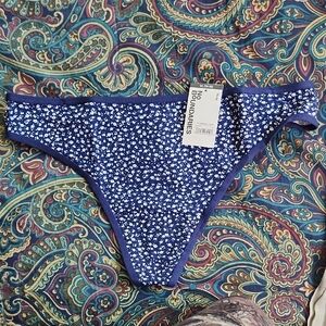 No Boundaries Navy Blue Floral WomanBikini Bottoms